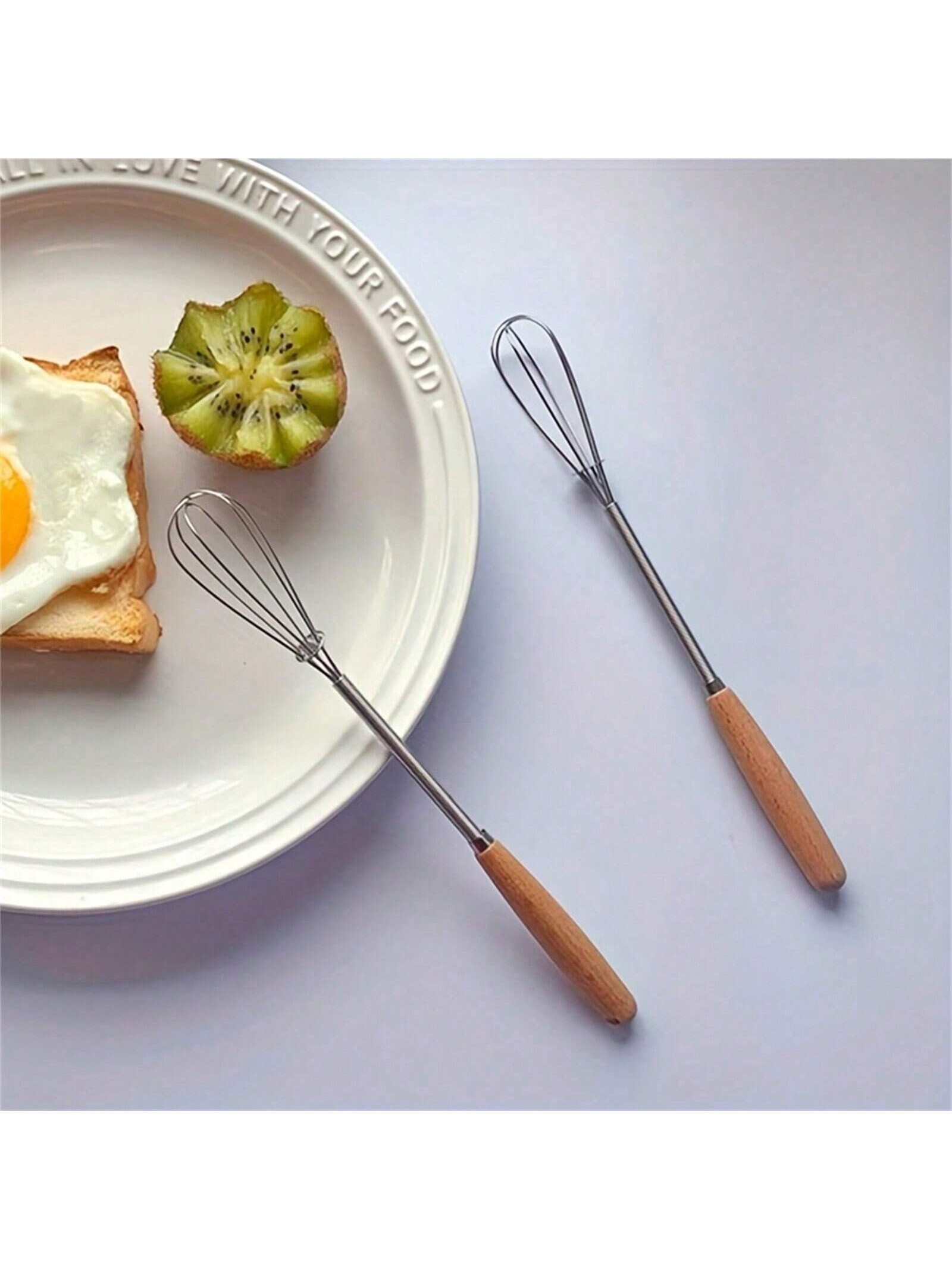 شرشرة بمقبض خشبي صلب، مخفقة بيض صغيرة من الفولاذ ا...