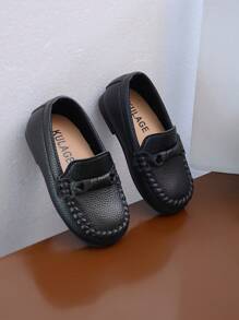 2024 年春秋新款幼儿女孩男孩软底蝴蝶结乐福鞋，防滑学步鞋，公主鞋，一脚蹬舒适百搭休闲鞋 - 黑色 - 查看 4