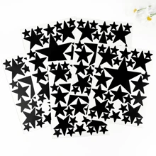 50 vellen zwarte stervormige muurstickers, geschikt voor het decoreren van slaapkamers, woonkamers, jongenskamers, kinderkamers, babykamers, woonstickers, binnenbehang, PVC-muurschilderingen, kamerdecoratie, wanddecoratie, badkamerdecoratie, slaapkamerdecoratie, kamerdecoratie, spullen voor woonkamerdecoratie, huisdecoratie, woondecoratie, behang voor woonkamer, gepersonaliseerde stickers