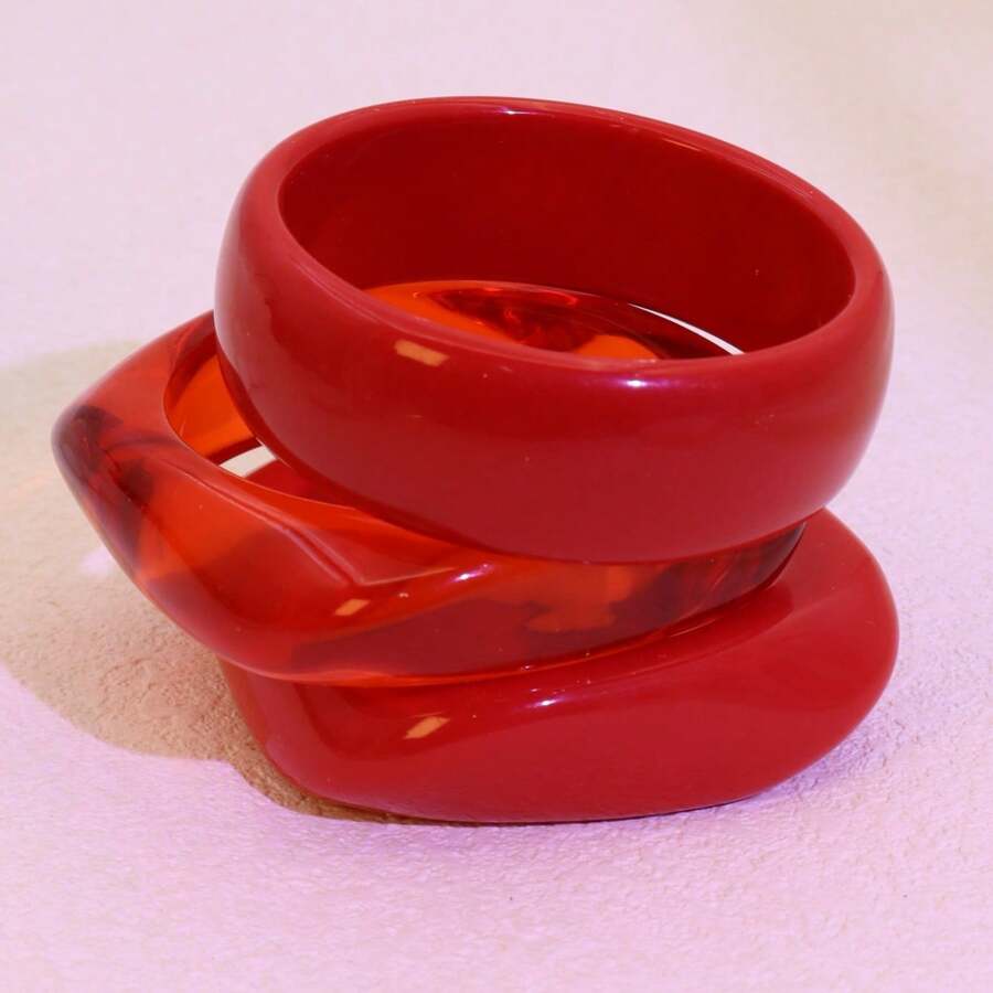 1pc Stylish & Elegant, Sexy Wide & Thick Transparent Resin Bracelet, Suitable For Women Traveling, Holiday, Date, Shopping, Party, Daily Wear