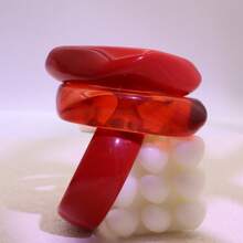 1pc Stylish & Elegant, Sexy Wide & Thick Transparent Resin Bracelet, Suitable For Women Traveling, Holiday, Date, Shopping, Party, Daily Wear