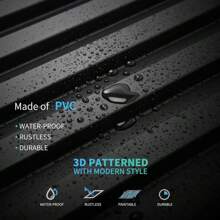 Aadesh 3D PVC Plastic Wall Panels, Suitable For Interior Wall Decoration, Waterproof And Heat-Resistant, With Grooved Texture. Ideal For Living Rooms, Halls, Bedrooms, Hotels, Offices, Game Rooms, And TV Accent Walls. 30cm * 30cm (Includes Installation Accessories). - Sọc đen - Xem 11