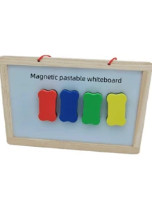 6 Pieces Set (4 Magnetic Whiteboard Pens (Orange And Yellow Pens With Random Colors) +1 Magnetic Absorption Box +1 Magnetic Eraser) /8 Magnetic Whiteboard Pens With Brush Head +1 Storage Box. Whiteboard Pen Water-Based Pen Erases Drawing Pen Back To School