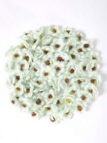 50 piezas/30 piezas Cabezas de flores de margarita artificiales de 3 CM/1.18 pulgadas, flores artificiales falsas, cabezas de flores de margarita artificiales, utilizadas para manualidades DIY, bodas, vestidos, decoración de fiestas, regalos, decoración del hogar, cumpleaños, graduación, decoración de otoño