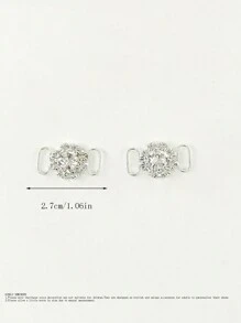 2 Peças Decorações Elegantes de Sapato em Liga Oca com Brilhantes Rhinestones e Pérolas Artificiais, Adequadas para Botas e Tênis