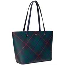 Plaid Medium Karly Tote Bag - Tartan/navy - View 2