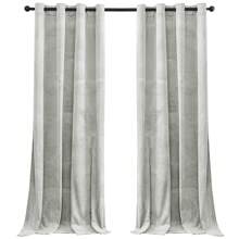 CYCMACO 2 Piece Velvet Indoor Curtains, Modern Bedroom Blackout Curtains With Eyelets, Cold Insulating Thermal Curtain For Living Room Lounge Children's Room - 米色 - 查看 1
