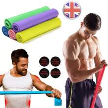 3X Stretch Latex Yoga Resistance Loop Band 1.5M Exercise GYM Home Fitness Workout Pulling Belt Elastic - Purple - View 1
