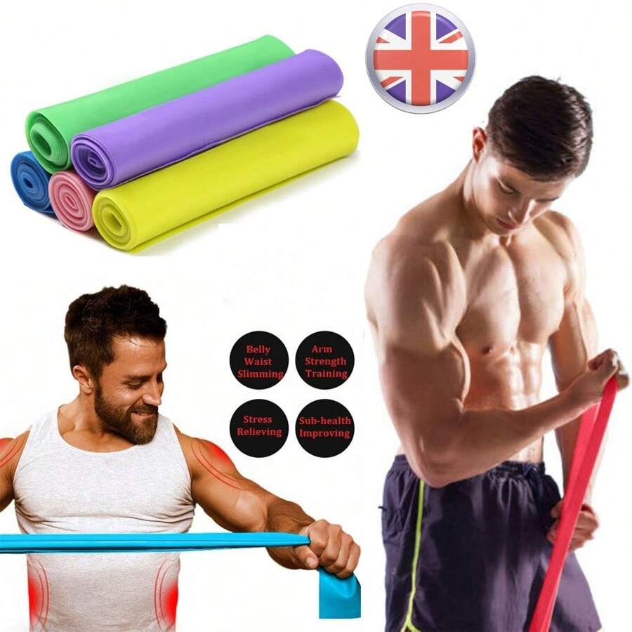3X Stretch Latex Yoga Resistance Loop Band 1.5M Exercise GYM Home Fitness Workout Pulling Belt Elastic - Purple - View 1