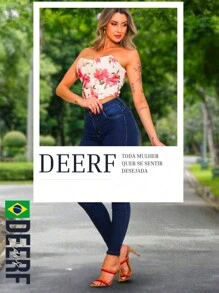 Skinny Jeans Hot Pants Women's Jeans Lift Butt Dark Wash Plain Women's Hot Pants High Waist Dark Wash Fashion Elegant And Modern Lift Butt For Women And Teens Modern Casual And Stylish Pants Super Comfortable Tight Shaping Adjusts To The Body - Màu xanh lam - Xem 10