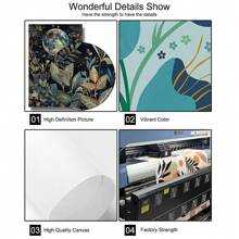 1/2pcs Unframed Boho Botanical Floral Moon Celestial Art Vintage Poster Dark Academia Moody Canvas Painting Print Minimalist Wall Picture For Dorm,Apartment,Bedroom,Living Room,Modern Home Decoration