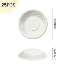 25/50/100 件白色一次性纸碗 12 盎司，小型纸质食品级碗餐具，冷热食物派对用品，适用于露营、生日、节日、婚礼、生日、圣诞节