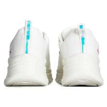 Skechers Women's Cushioned Low-Top Running Sneakers, Training Fitness Workout Shoes 117382-OFWT - Milky - View 3