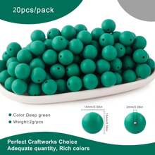 30 peças/20 peças 12mm/15mm Contas de Silicone, Usadas para Fabricação de Chaveiros, Contas Solta de Silicone para Fabricação de Pulseiras e Colares, e Contas de Silicone Circular para Canetas
