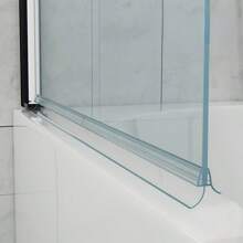 Fitas de vedação para portas de chuveiro de PVC de vidro fino de 4-6 mm - 50 cm, 2 peças retas de 23 mm, proteção de borracha à prova d'água para portas de vidro e tela, acessório de banheiro de fácil instalação, decoração de banheiro, decoração de outono, volta às aulas