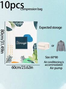 1 件旅行真空压缩袋，防水真空收纳袋，用于衣物、床上用品、行李整理，适用于衣物和被子存放 - 藍色 - 查看 26