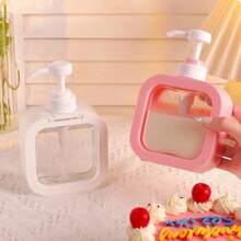 Refillable 300ml Soap Dispenser Pump Square Bottle Bathroom Shampoo Conditioner Body Wash