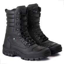 Tactical Combat Boot Zipper Closure Reinforced Material Toe Cap Motorcycle Boots - màu đen - Xem 1
