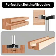CNC Spoilboard Surfacing Router Bits, 1/2 Inch Shank 2 Inch Cutting Diameter, Slab Flattening Router Bit Planing Bit Wood Milling Cutter Planer Woodworking Tool - Black - View 3