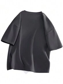 2025 Men Duck Printed Round Neck Short Sleeve Casual T-Shirt, Summer - Dark Grey - View 4