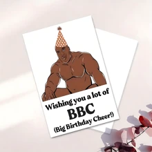 生日快乐，BBC（大块头帅哥）——趣味肌肉男生日贺卡，送给姐妹、兄弟、朋友、家人、同事、同学的最佳礼物，适合愚人节和复活节