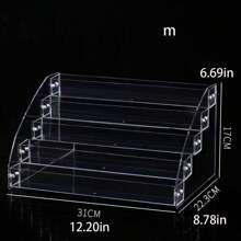 1 Stück Mehrschichtiges Nagellack Ausstellungsregal aus Acryl, Nagellack Farbverlauf Aufbewahrungsregal, Lippenstift & Nagellack Ausstellungsständer, Schreibtisch Make-up & Nagelpflege Aufbewahrungsregal