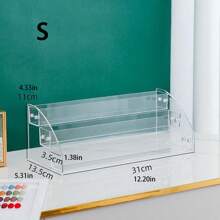 1 Stück Mehrschichtiges Nagellack Ausstellungsregal aus Acryl, Nagellack Farbverlauf Aufbewahrungsregal, Lippenstift & Nagellack Ausstellungsständer, Schreibtisch Make-up & Nagelpflege Aufbewahrungsregal