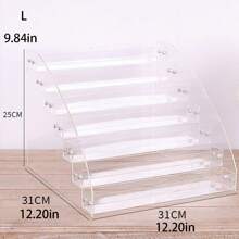 1 Stück Mehrschichtiges Nagellack Ausstellungsregal aus Acryl, Nagellack Farbverlauf Aufbewahrungsregal, Lippenstift & Nagellack Ausstellungsständer, Schreibtisch Make-up & Nagelpflege Aufbewahrungsregal