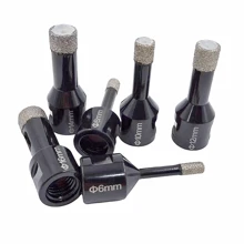 6mm/8mm/10mm/12mm/14mm/16mm M14 Thread Dry Vacuum Brazed Diamond Drilling Hole Saw Ceramic Tile Hole Saw For Granite Marble Drill Bits - Multicolor - View 8