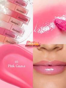 Dasique Juicy Dewy Tint #03 粉红番石榴色，持久保湿唇彩，不粘腻，打造健康光泽，精致妆容，锁色，纯素，无动物实验，韩国化妆品，3.5克/0.12盎司 - #03 Pink Guava - 查看 2