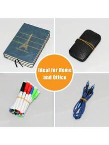 100pcs Strong Elastic 38mm Diameter Yellow Multi-Purpose Rubber Bands, Durable Natural Rubber, Suitable For Office, School And Home Use Back To School