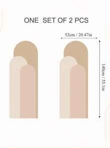 1/2 件波西米亚拱形几何美感艺术墙贴，20.47 * 55.1 英寸，客厅卧室背景墙壁纸，壁画，拱形防水装饰贴纸，家居装饰，墙壁装饰，贴纸，墙贴花，乙烯基贴花用于家居装饰，春季装饰品让您的家焕然一新，拉玛装饰贴纸