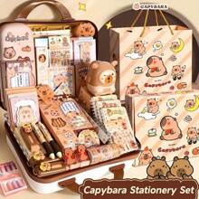 Capybara Series Stationery Gift Box Set High-Value Learning Supplies - Brown - View 4