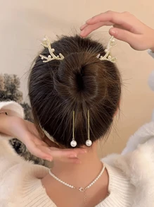 1 Kẹp tóc tua rua ngọc trai giả hình gạc hươu dễ thương thời trang - Thích hợp cho tiệc Giáng sinh, tụ họp ngày lễ, năm mới, hẹn hò và mặc hàng ngày, phụ kiện tóc - Nhiều màu - Xem 8