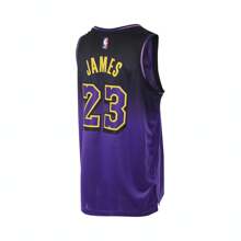 Nike 男士篮球球衣 #23 湖人城市版摇摆人上衣 FQ4346-504 - 紫色 - 查看 2