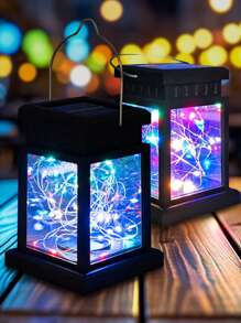 1 Solar Light, Outdoor Garden Decoration, Star Light And Candle Light For Hanging Or Table, Outdoor Solar Light, Patio, Garden, Warm White And Colorful Lights