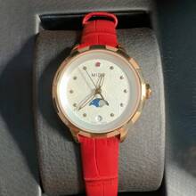 MIDO 华熙系列石英机芯月相女士腕表瑞士腕表 31 毫米不锈钢表壳 - 紅色 - 查看 1