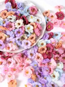 50 piezas/30 piezas Cabezas de flores de margarita artificiales de 3 CM/1.18 pulgadas, flores artificiales falsas, cabezas de flores de margarita artificiales, utilizadas para manualidades DIY, bodas, vestidos, decoración de fiestas, regalos, decoración del hogar, cumpleaños, graduación, decoración de otoño