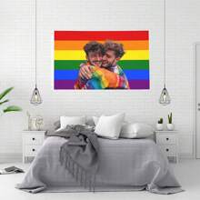 1pc Customizable Personalized Flag With Photos And Text, For Birthday, Wedding, Halloween, Christmas, Party, Father's/Mother's Day, Home Decor, Bedroom Aesthetics, Wall Art Lightweight Custom For Graduation, For Weddings, For Housewarming Tea Room, Bedroom, Living Room, Custom Tapestry, Custom Tapestry For Anniversaries, For Graduation, For Housewarming, For Weddings, For Birthdays Sofa, Bed, Car, Tea Room, Bedroom, Living Room