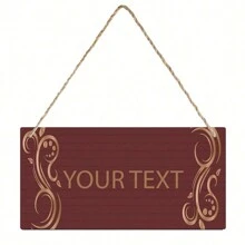 1 pieza, Letrero de madera personalizado con placa colgante, regalo personalizado con cualquier texto, citas, regalo divertido, letrero impermeable para interiores/exteriores, decoración exquisita, elegante, simple, vintage personalizada, única, regalo ideal para él/ella, novio, novia, papá, mamá, familia, amigos, aniversario, Día de San Valentín, Día de la Madre, cumpleaños, Día del Niño, Día del Padre, graduación, boda, inauguración de la casa, restaurante, sala de estar, dormitorio, oficina, salón de té, hogar, vacaciones de verano