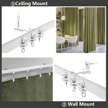1 Set Of Flexible PVC Curtain Tracks, Shower Curtain Tracks, And Curtain Decoration Tracks That Are Easy To Install. Multiple Forms Of Shower Curtain Tracks, Curtain/Shower Curtain Track Accessories, And Shower Curtain Rods Are Available Home Bathroom Decor Fall Decor Bathroom Accessories Back To School