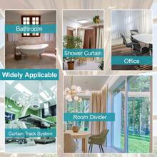 1 Set Of Flexible PVC Curtain Tracks, Shower Curtain Tracks, And Curtain Decoration Tracks That Are Easy To Install. Multiple Forms Of Shower Curtain Tracks, Curtain/Shower Curtain Track Accessories, And Shower Curtain Rods Are Available Home Bathroom Decor Fall Decor Bathroom Accessories Back To School