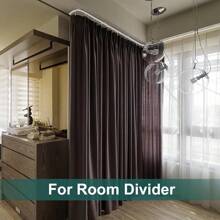 1 Set Of Flexible PVC Curtain Tracks, Shower Curtain Tracks, And Curtain Decoration Tracks That Are Easy To Install. Multiple Forms Of Shower Curtain Tracks, Curtain/Shower Curtain Track Accessories, And Shower Curtain Rods Are Available Home Bathroom Decor Fall Decor Bathroom Accessories Back To School