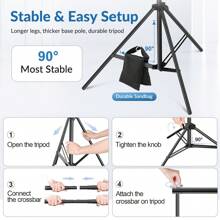 Adjustable Black Photography Background Stand Set Without Background Cloth For Photo Studio Shooting Prop, Wedding Backdrop Stand 10x7ft(WxH) Photo Studio Adjustable Metal Background Stand ,Balloon Arch Support Kit With 4 Crossbars, 4 Backdrop Clamps, Parties Wedding Events Decoration - 黑色配沙包 - 查看 10