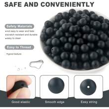 30 peças/20 peças 12mm/15mm Contas de Silicone, Usadas para Fabricação de Chaveiros, Contas Solta de Silicone para Fabricação de Pulseiras e Colares, e Contas de Silicone Circular para Canetas