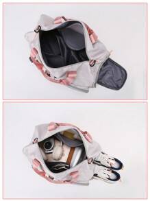 Bolsa de viaje personalizada con nombre, bolso de mano personalizado, bolso de hombro, bolso cruzado, bolsa de gimnasio, bolsa de fin de semana, bolsa con múltiples bolsillos para zapatos, bolsa de aseo con compartimentos para húmedo y seco, neceser de aseo - Multicolor - Ver 4