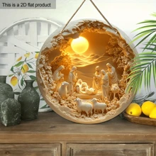 1pc Rustic Style White Hanging Decor, Multipurpose Decoration For Home, Classroom, Indoor And Outdoor, Suitable As Household Gift