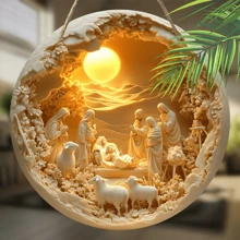 1pc Rustic Style White Hanging Decor, Multipurpose Decoration For Home, Classroom, Indoor And Outdoor, Suitable As Household Gift