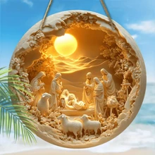 1pc Rustic Style White Hanging Decor, Multipurpose Decoration For Home, Classroom, Indoor And Outdoor, Suitable As Household Gift