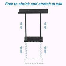 Towel Holder Rack Bathroom Storage Rack Wall Mounted Black Finish W/Stickers Wall Mounted Towel Rack Bathroom Towel Storage Organizer Metal Shelf Holder - Black - View 3